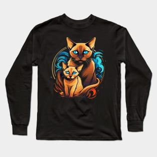 Tonkinese Cat Fathers Day Long Sleeve T-Shirt